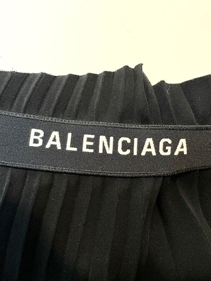 バレンシアガ 正規 ロゴプリーツスカートBALENCIAGA