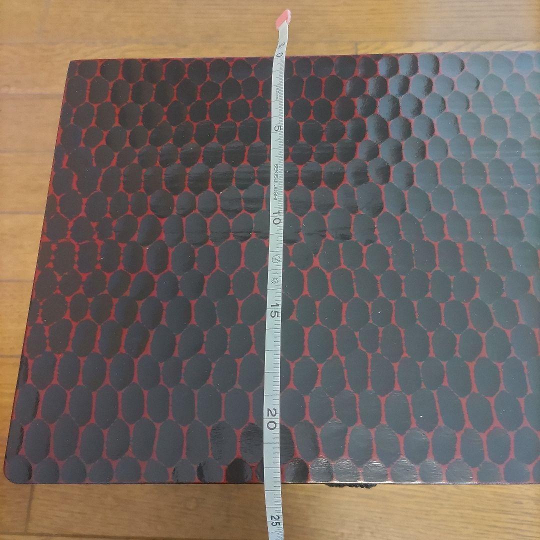 鎌倉彫漆器 牡丹柄 文箱 引き出し3つ