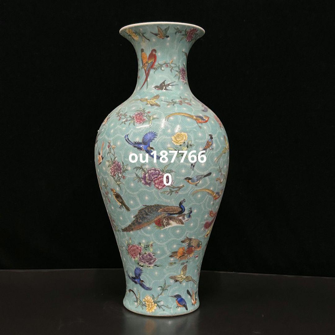 百鸟朝凤大花瓶 景徳鎮 陶磁器 装飾品 現代工芸品 美術