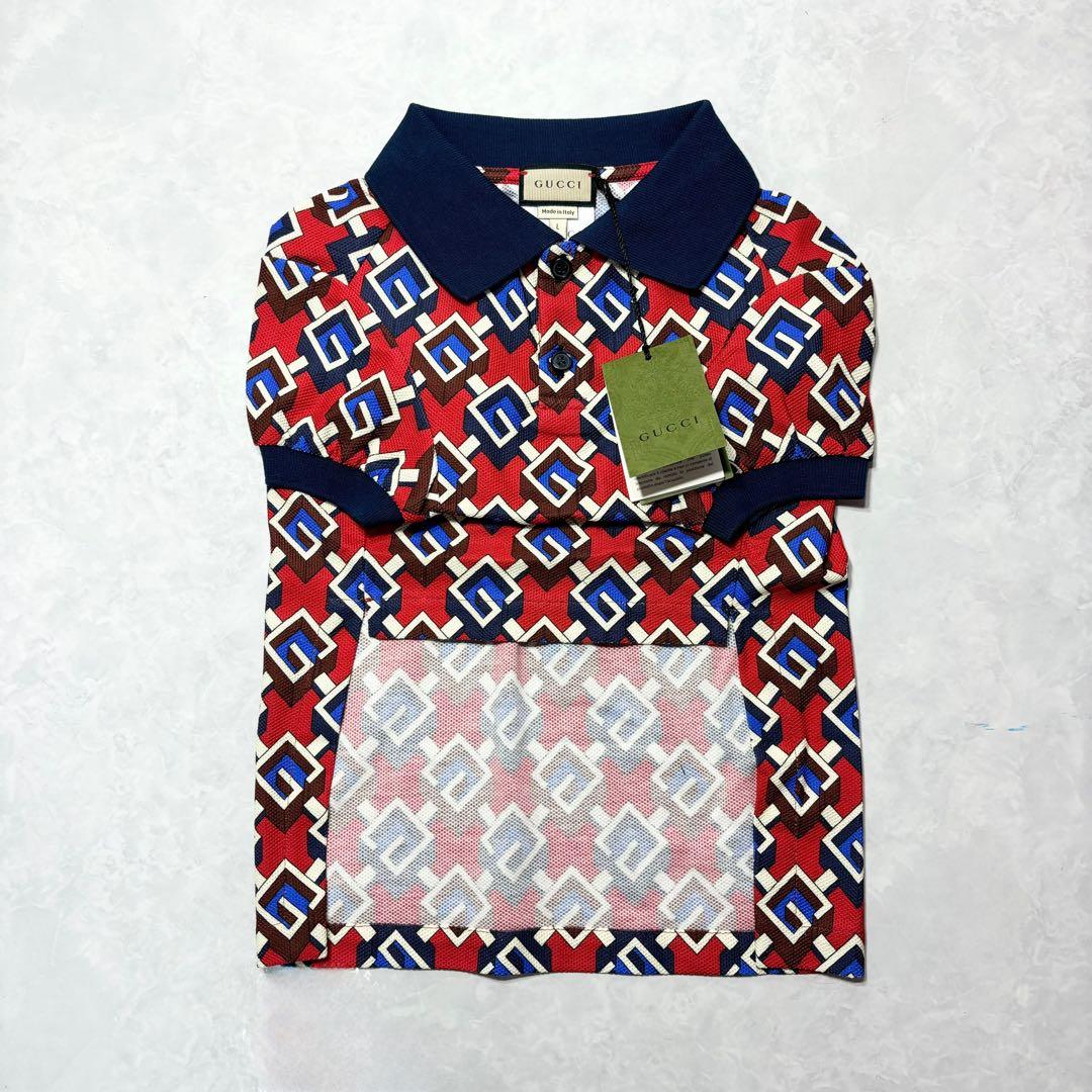 新品 グッチ G ジオメトリック ドッグ Tシャツ ドッグウェア