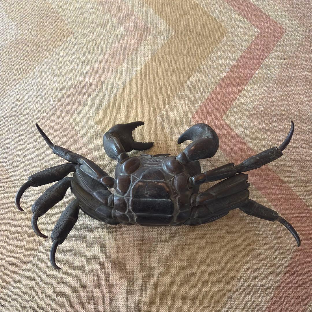 金属製 黒色カニ形状装飾品 江戸後期から明治の物 - メルカリ