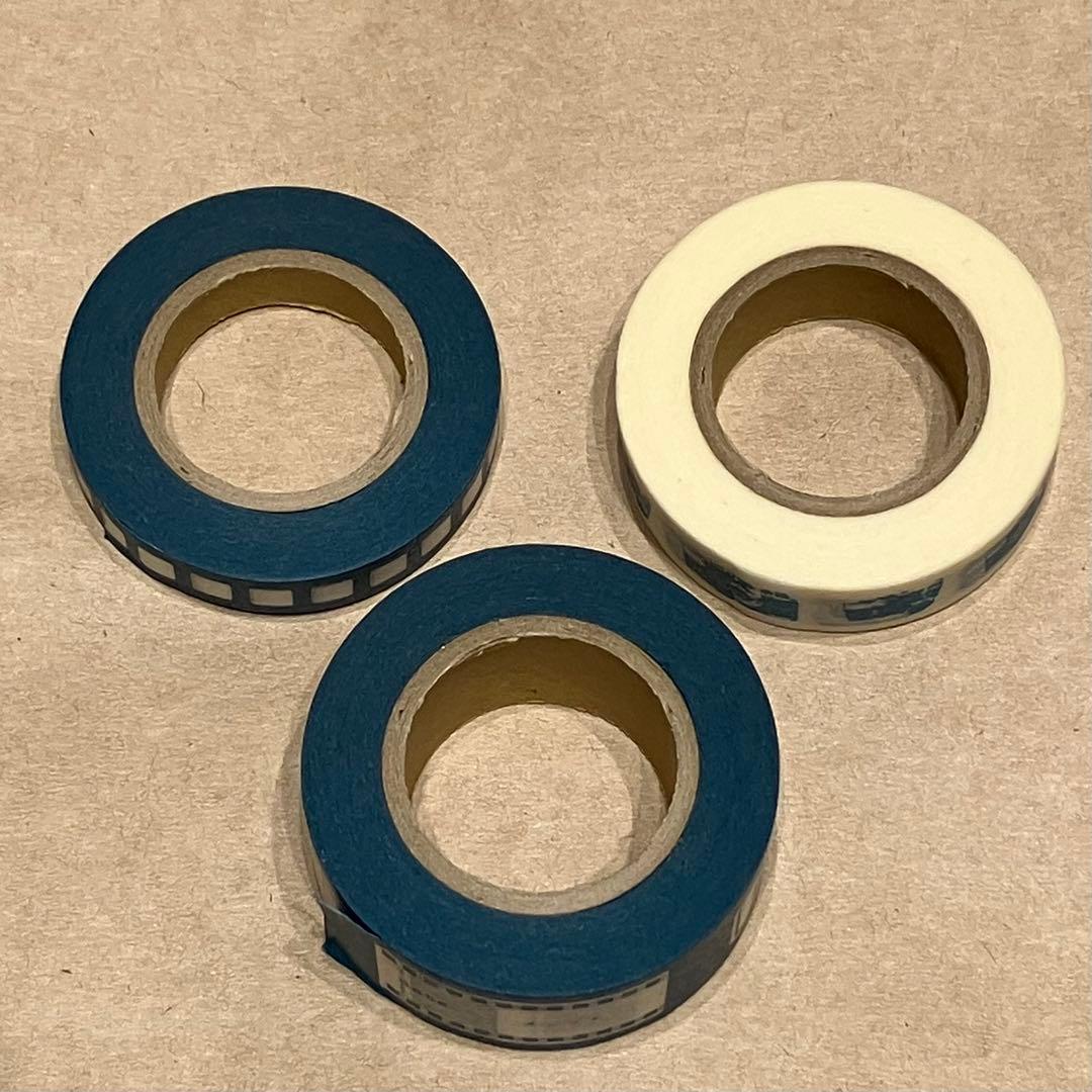 廃盤/未使用】マスキングテープ マークス 3本セット（ネイビー