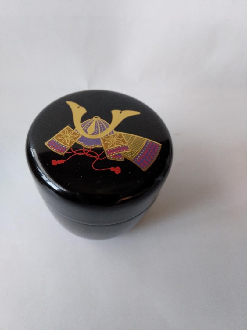 西村弘峰 作 かぶと蒔絵 中棗 共箱 栞 漆器 漆芸 抹茶 茶道具 新品