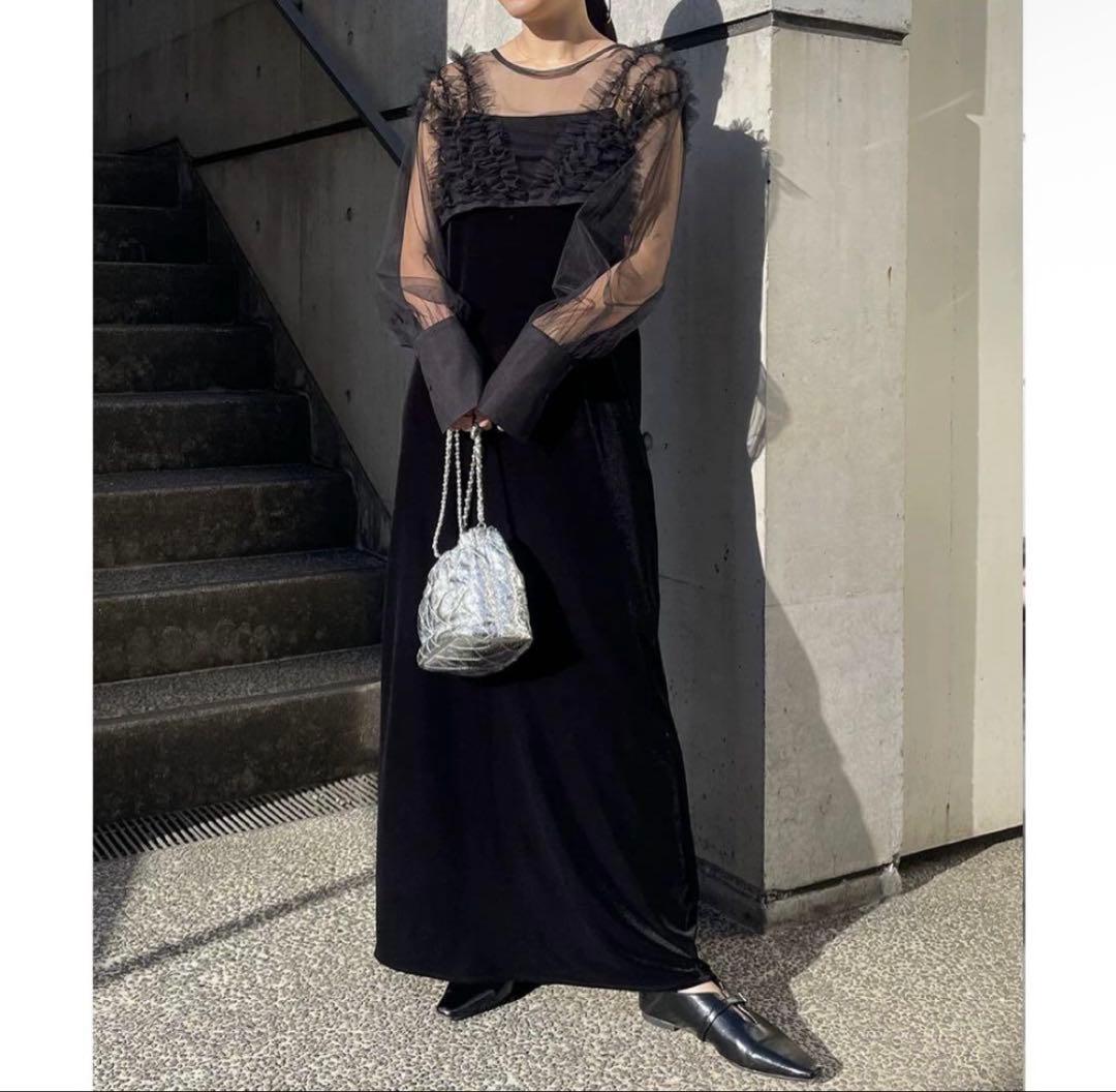 完売品・新品未使用】カプリシュレマージュ ワンピース ブラック 結婚