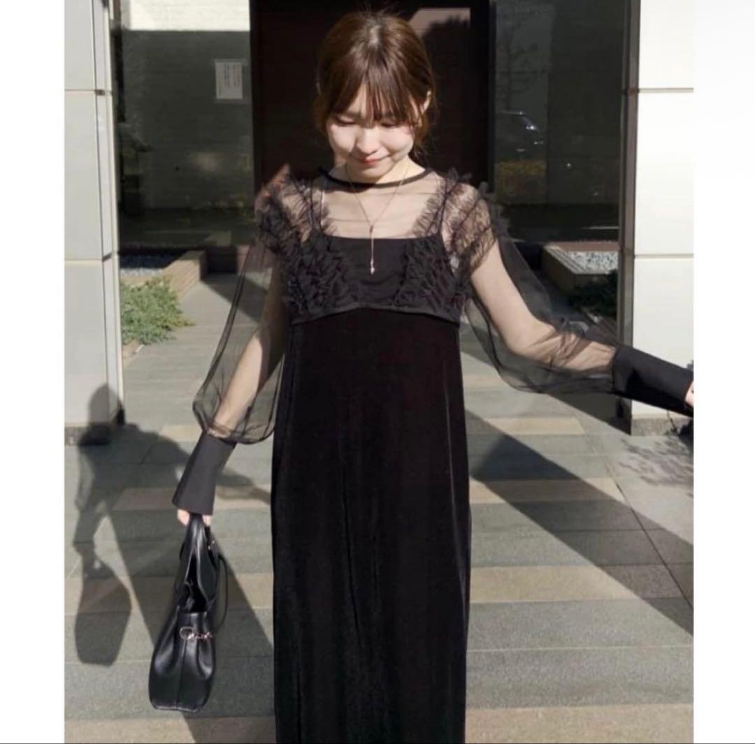 完売品・新品未使用】カプリシュレマージュ ワンピース ブラック 結婚