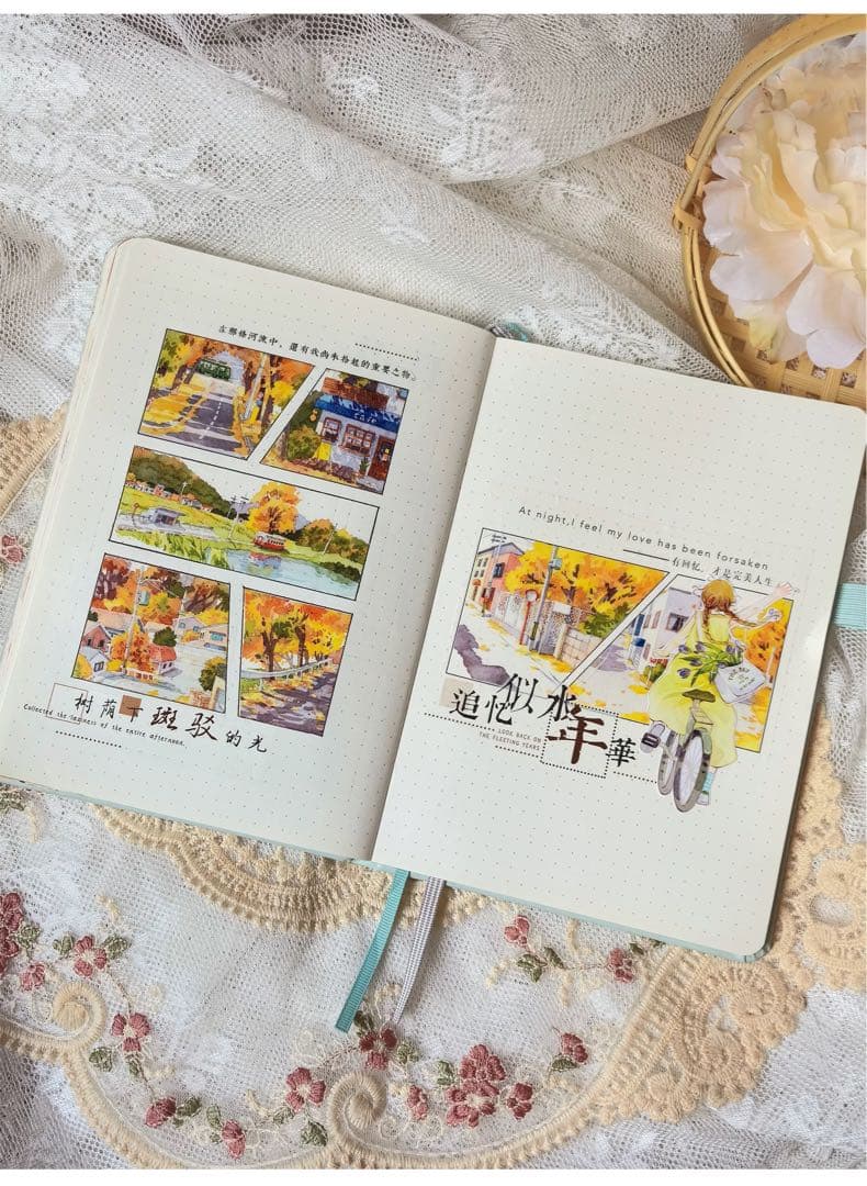 自元素文创《渐浓秋意》海外マスキングテープ　マステ 【2624】