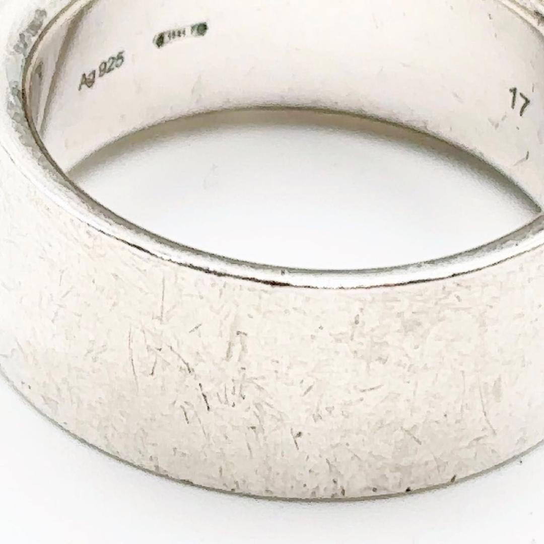 グッチ　GUCCI リング　ロゴ　黒文字　筆記体　約16号