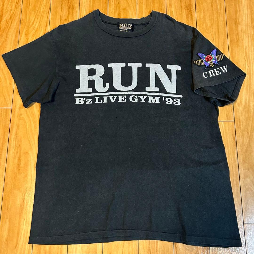 B'z RUN LIVE-GYM'93 スタッフ公式Tシャツ CREWワッペン付