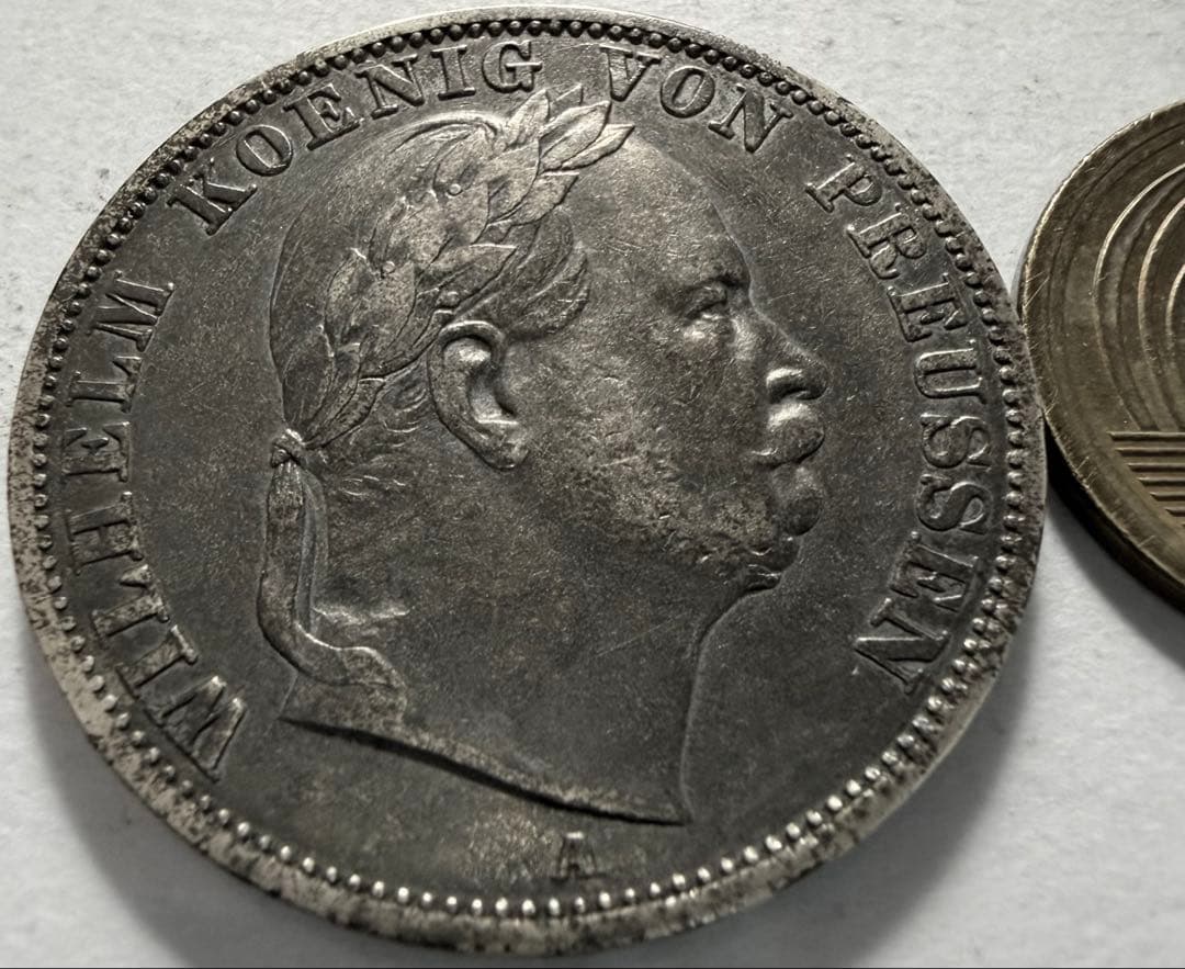1866年 Aドイツ プロイセン 王国ターラー銀貨 ウィルヘルム王 - メルカリ