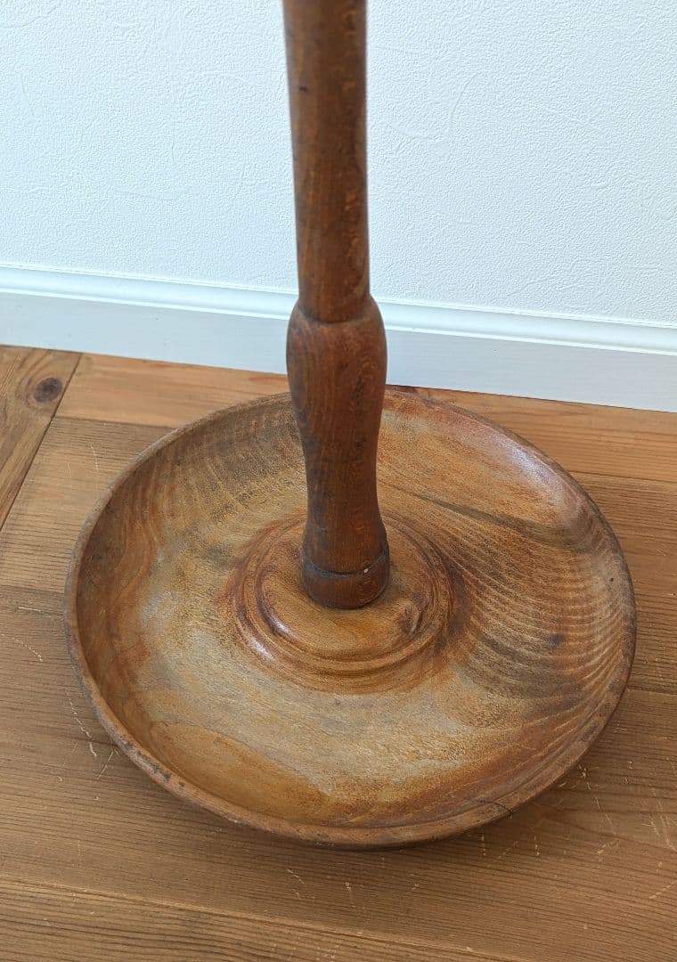 木目美しい趣ある燭台 約74cm 2台 天然木 antiques