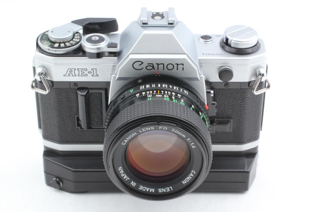 動作確認済】Canon AE-1 シルバー 50mm f1.4 ワインダー付き