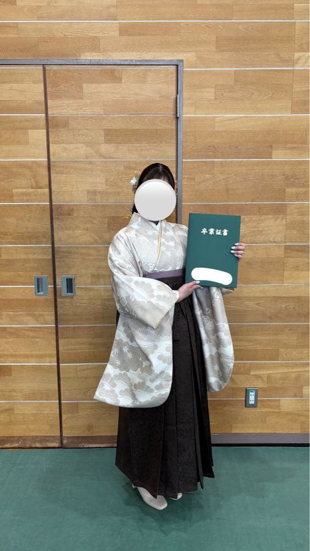 utatane 袴セット ベージュ・ダークブラウン