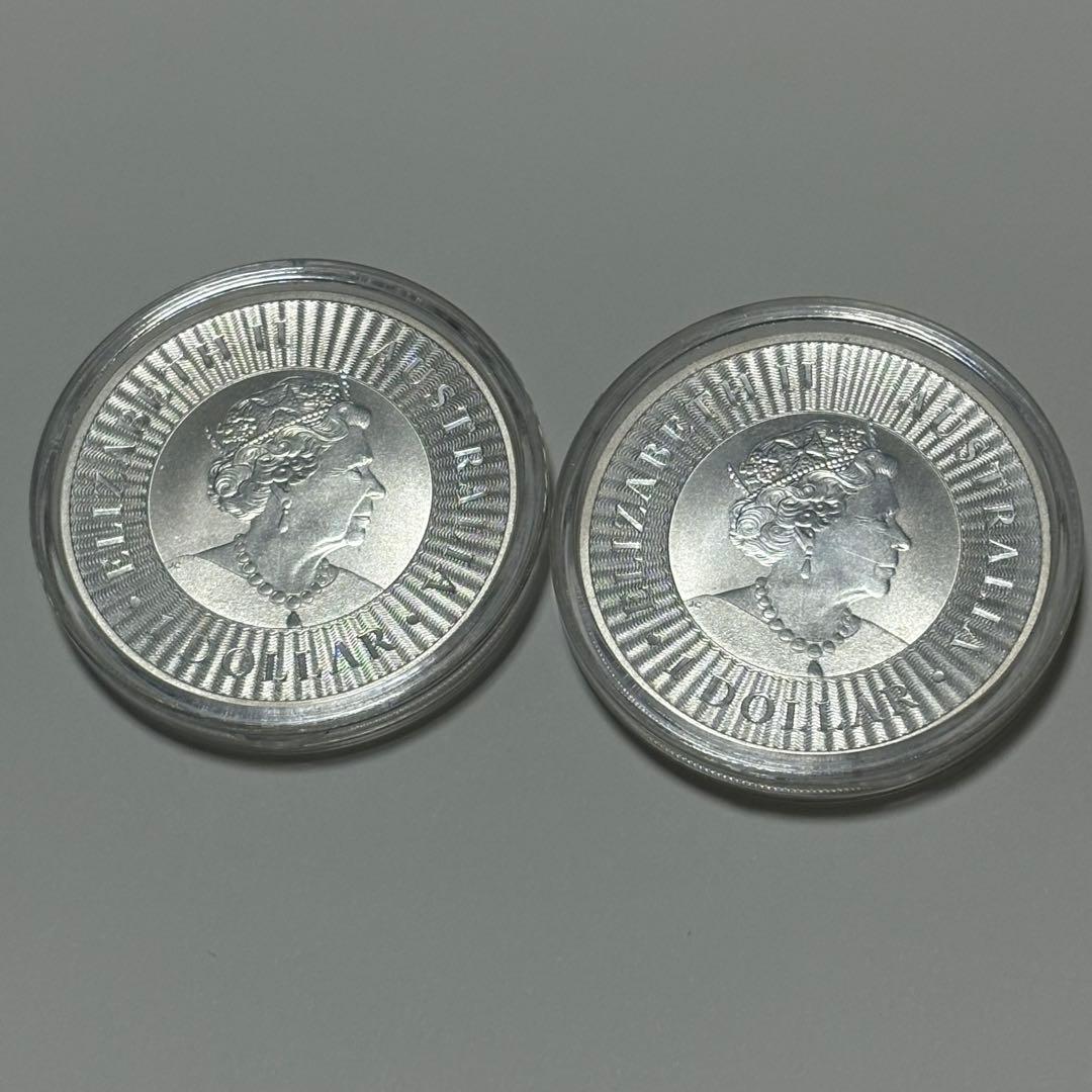 2020年 カンガルー銀貨 2枚セット オーストラリア シルバー 純銀