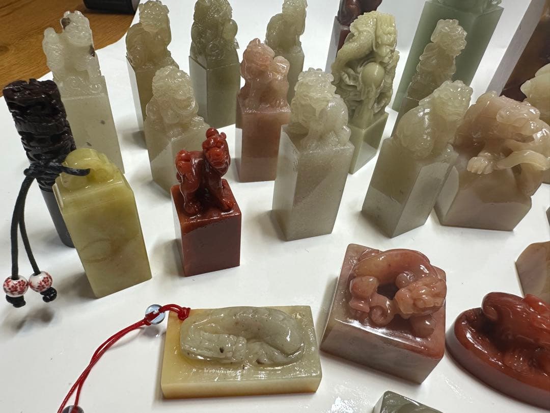 年末感謝祭 篆刻 印材 印石 まとめ 書道 落款 遊印 45点 ②