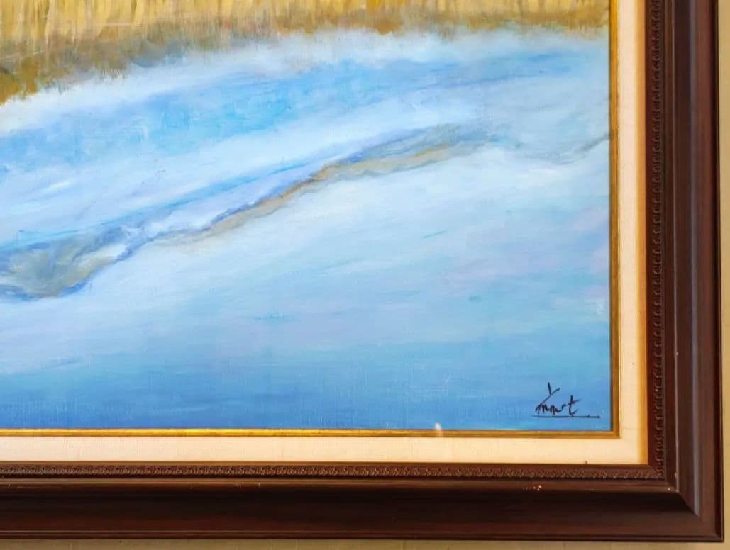 【F30号】 額縁 (保護板アクリル) ＆油彩画セット