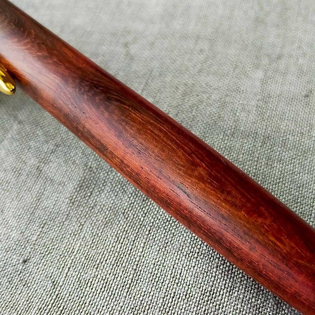 サイアミーズローズウッド　糸縮杢　ハンドメイド　木軸シャープペン　0.5mm