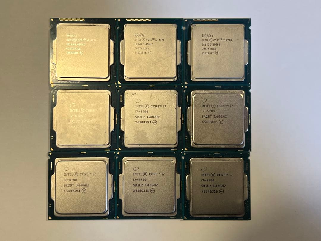 Intel Core i7-6700 6個 + Core i7-4770 3個