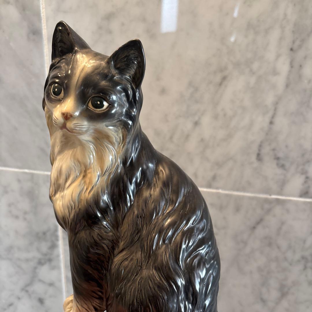 アメリカ70年代手描きの瞳が美しく、とても雰囲気がある猫ちゃんの陶器