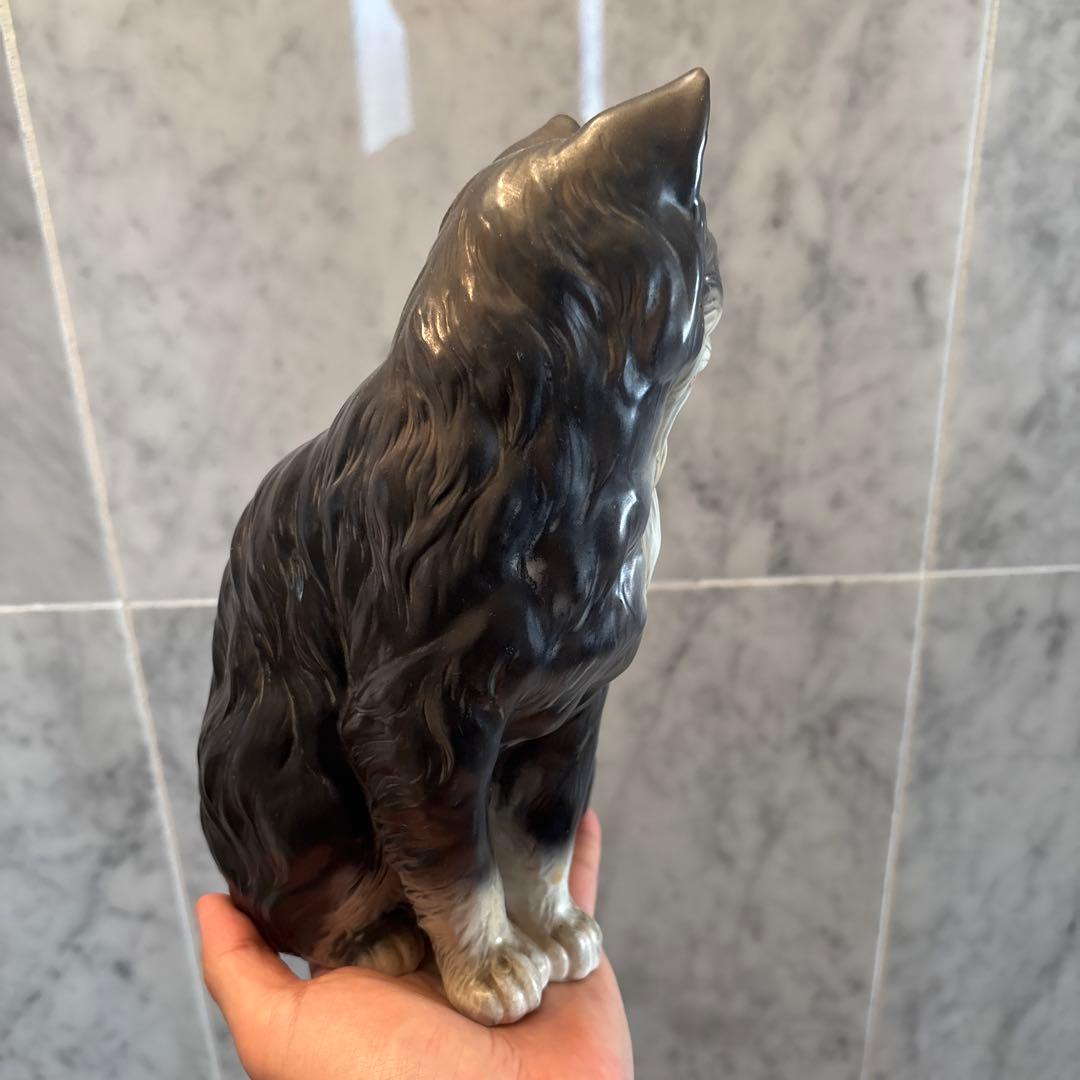 アメリカ70年代手描きの瞳が美しく、とても雰囲気がある猫ちゃんの陶器