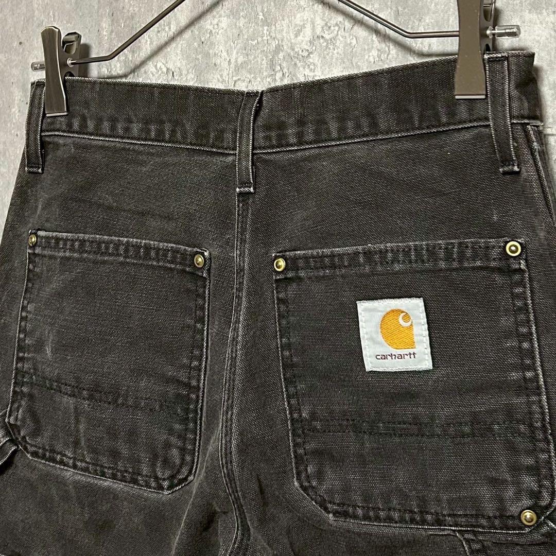 希少 Carhartt カーハート ブラック ダブルニー ペインターパンツ