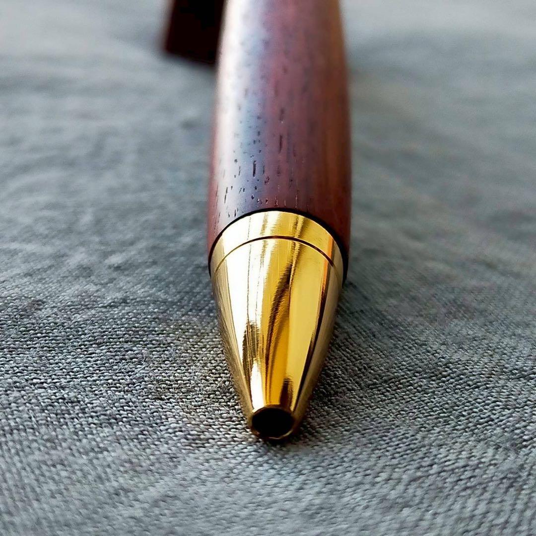 紅木 ハンドメイド 木軸ボールペン G2 天然木 ゴールド