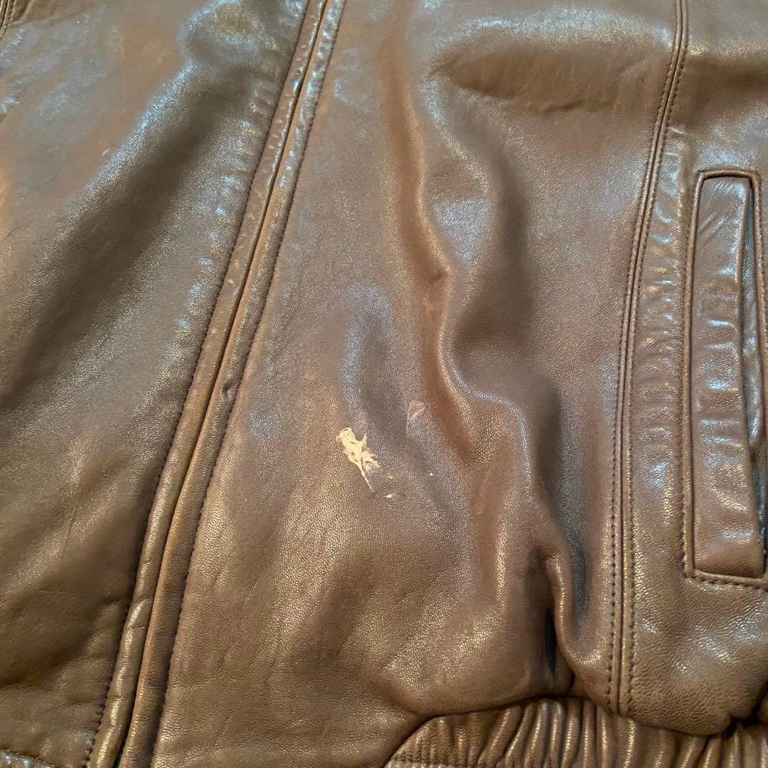 90s レザー スウィングトップ 短丈 vintage