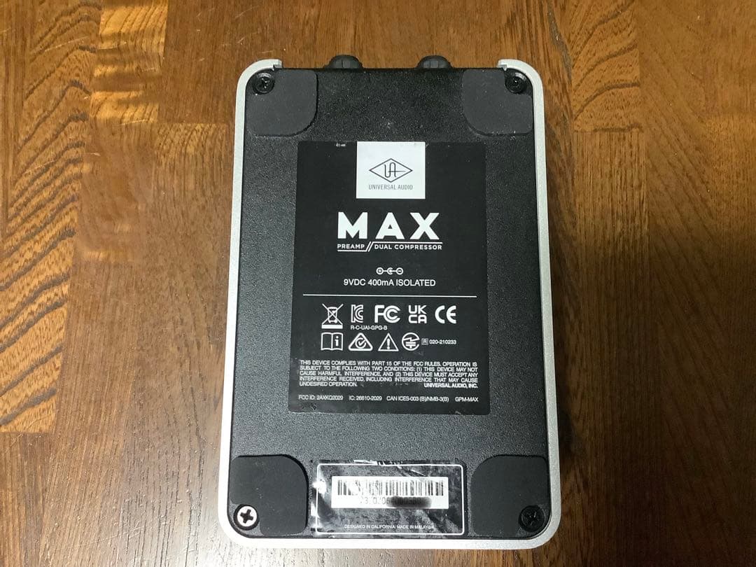 UAFX MAX Comp プリアンプ&デュアルコンプレッサー