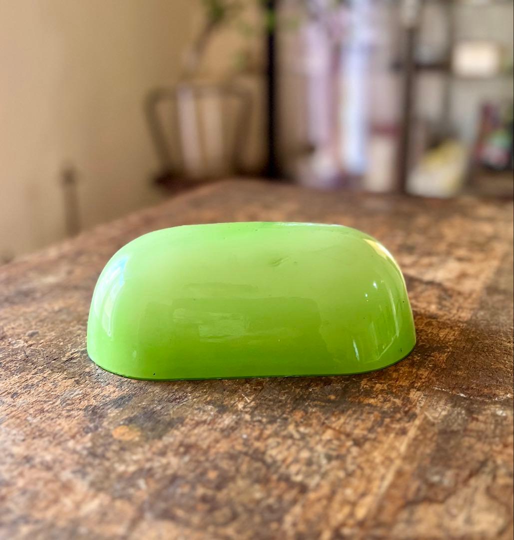 大正ロマン 緑変形電笠 電気スタンド ガラス 照明 灯り アンティーク