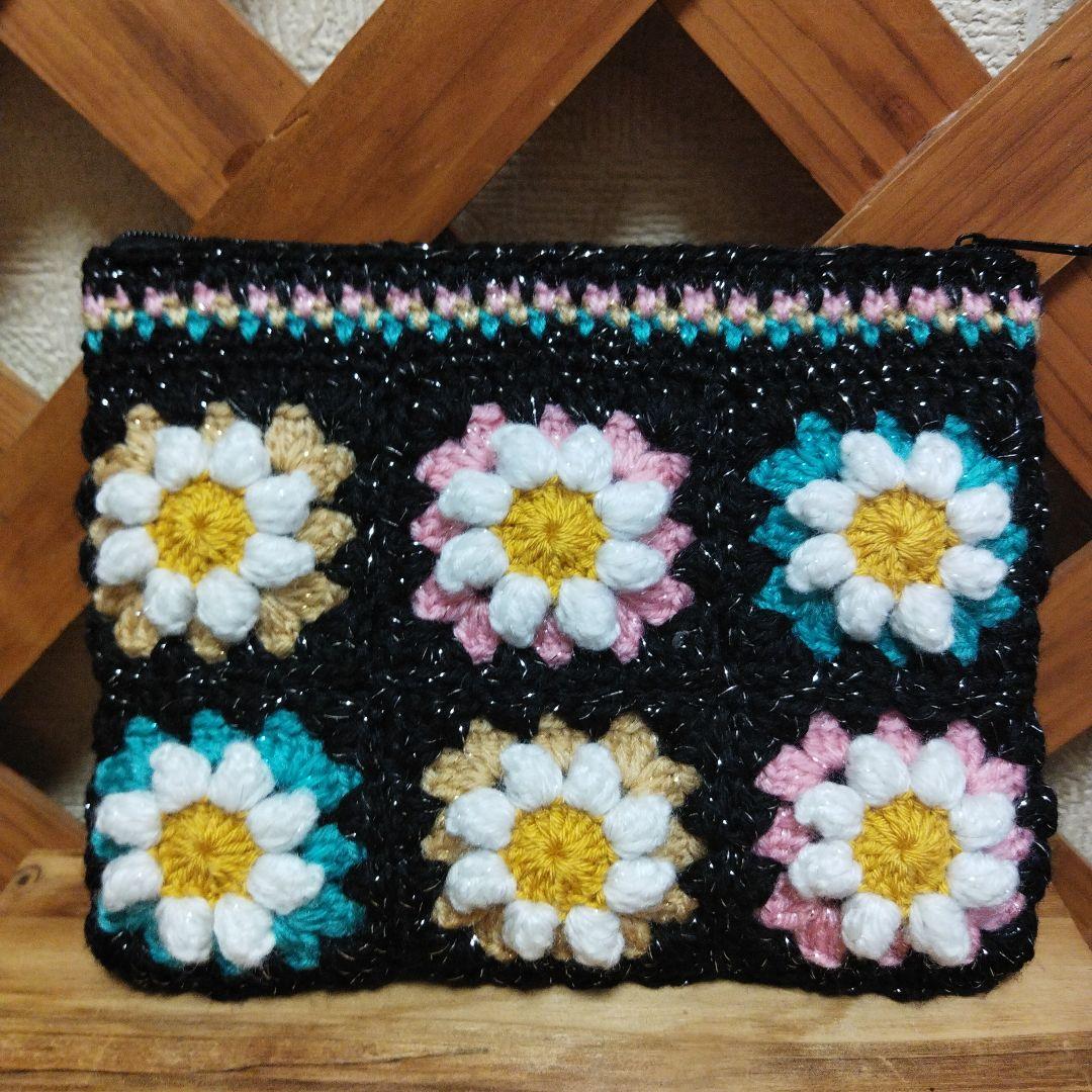 あい様確認用【クッションポーチ】アクリル　ポリエステル　グラニー