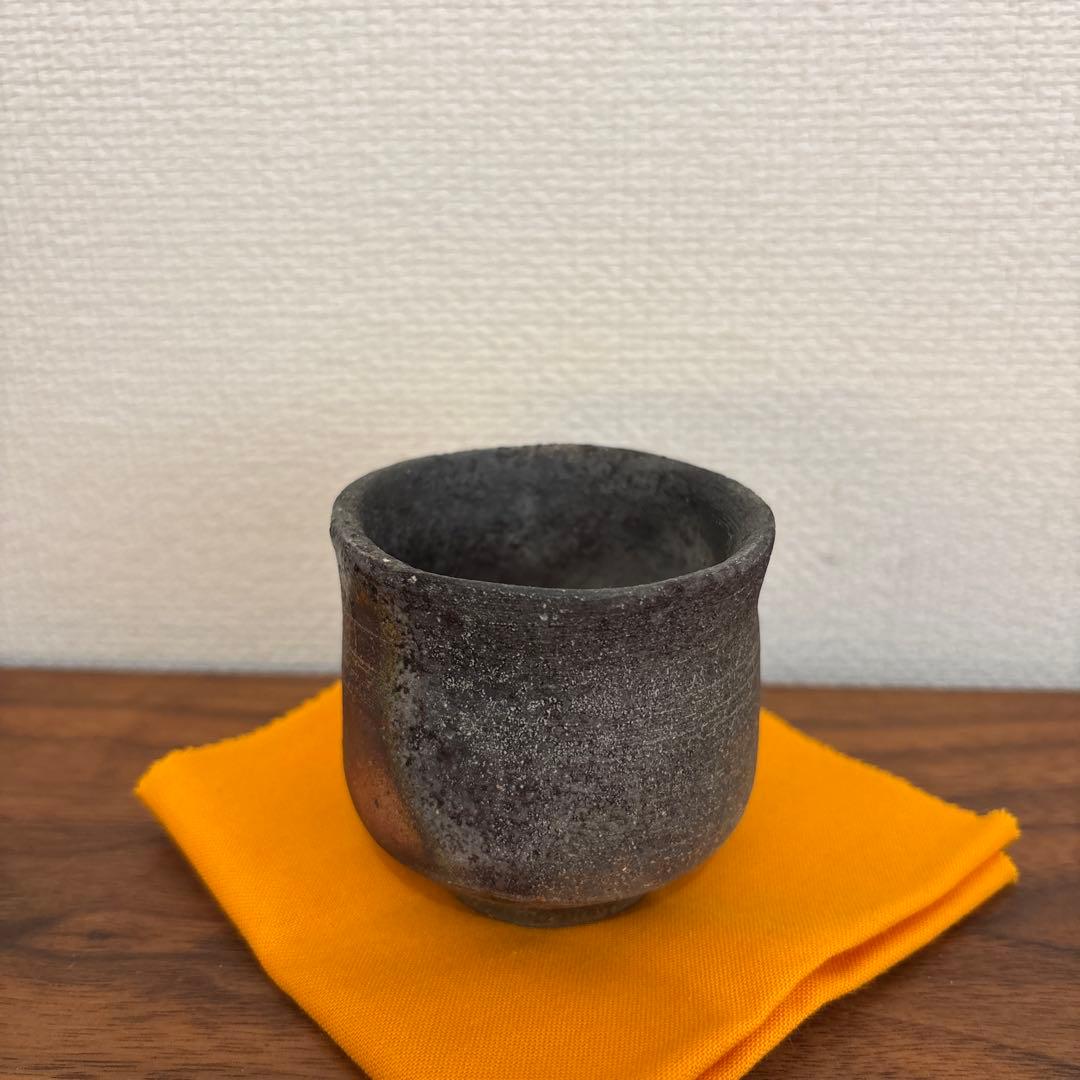 金重潤平　備前酒呑 共箱 共布 栞付き