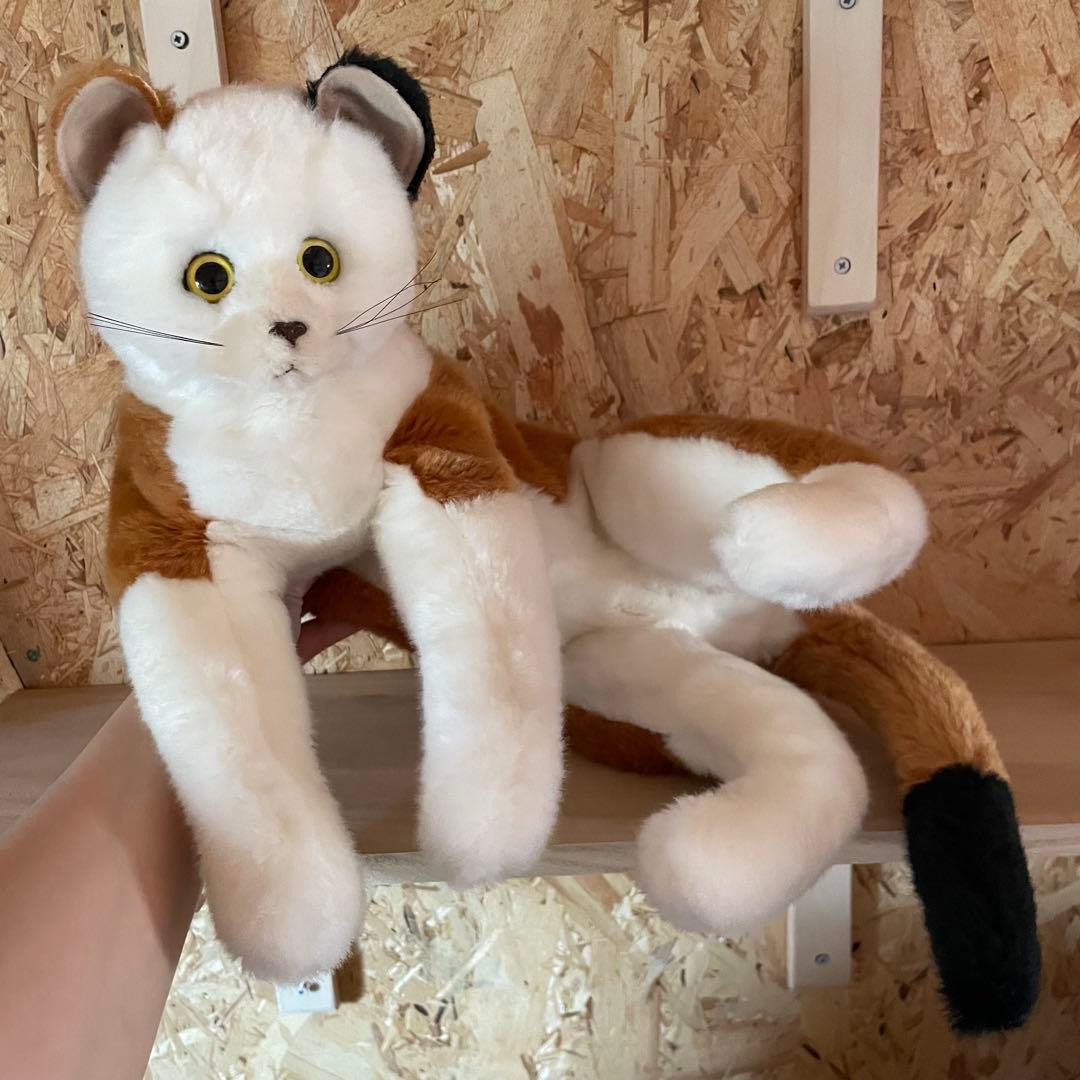 激レア 童心 DOUSIN リアル三毛猫 特大 ぬいぐるみ レトロ