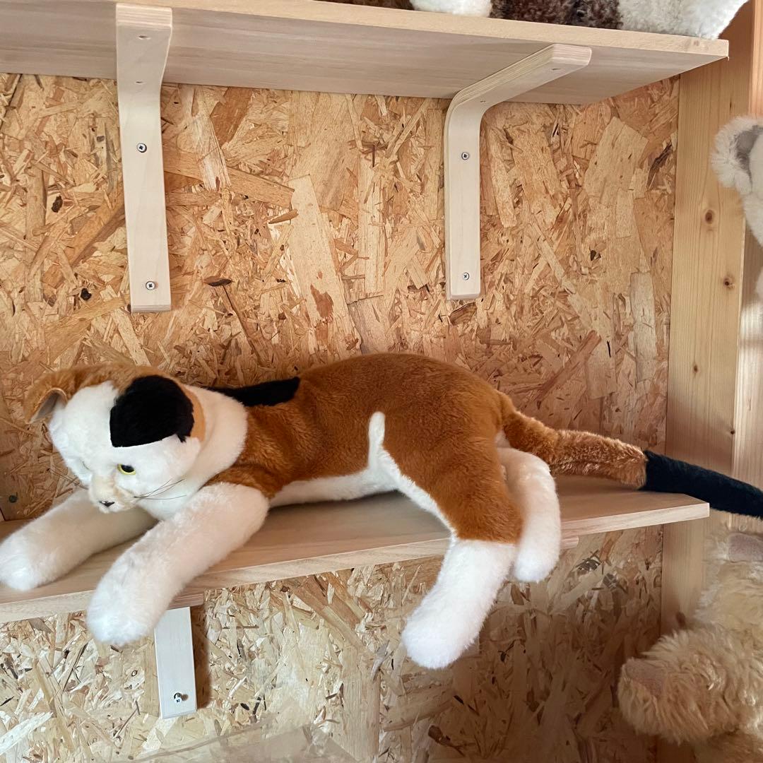 激レア 童心 DOUSIN リアル三毛猫 特大 ぬいぐるみ レトロ