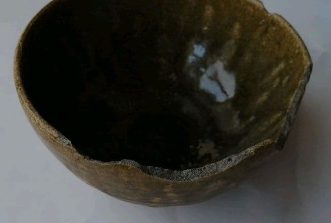 古唐津 小山路青手茶碗 発掘手 工芸品古唐津 唐津