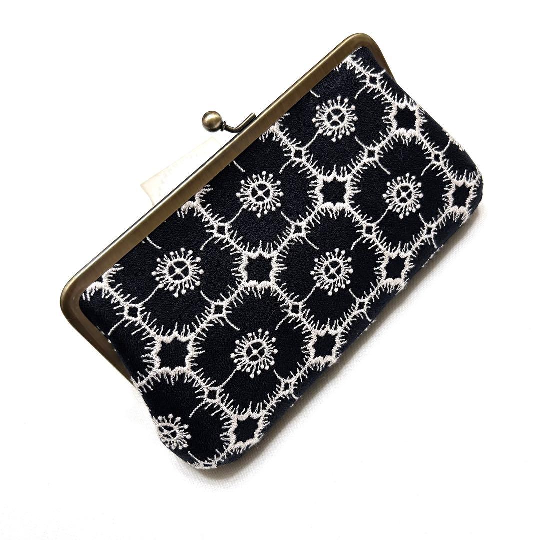 お取り置き⭐️ミナペルホネン　ハンドメイド　がま口　親子長財布　ribbon