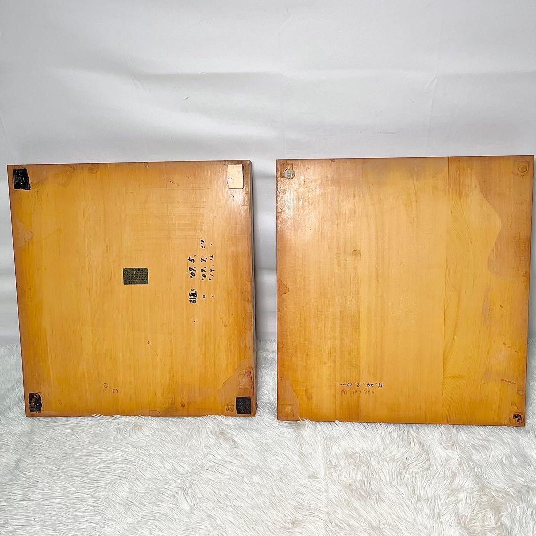 天然木ヒバ 卓上囲碁盤 約50mm厚 7枚セット