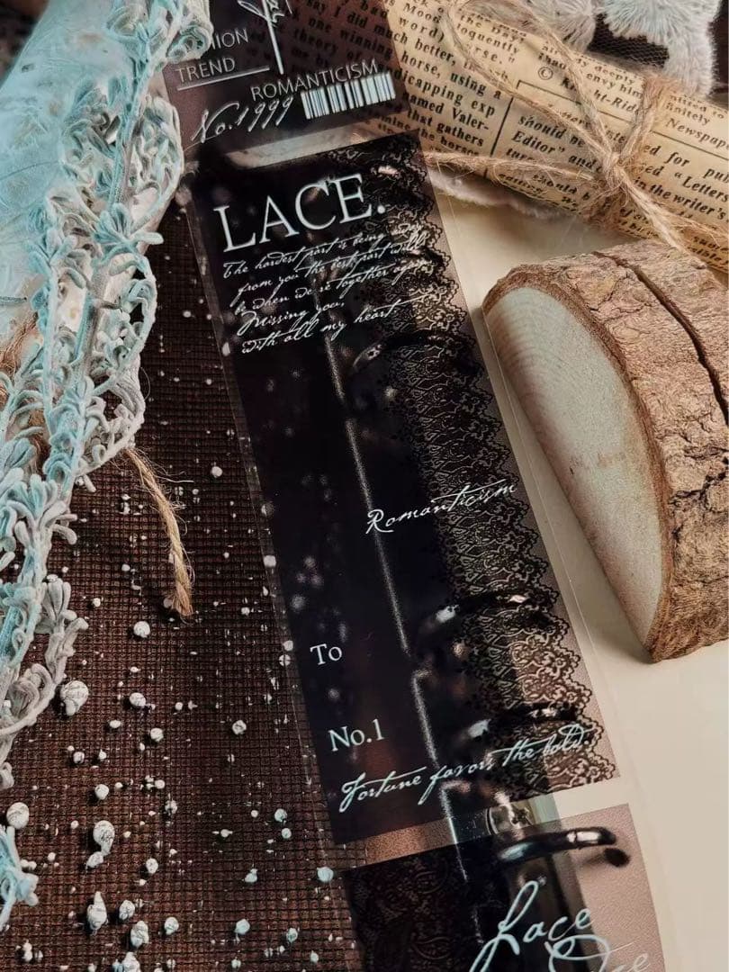 霖蓝汐原创手账《素色半透便签》海外マスキングテープ　マステ 【2649】