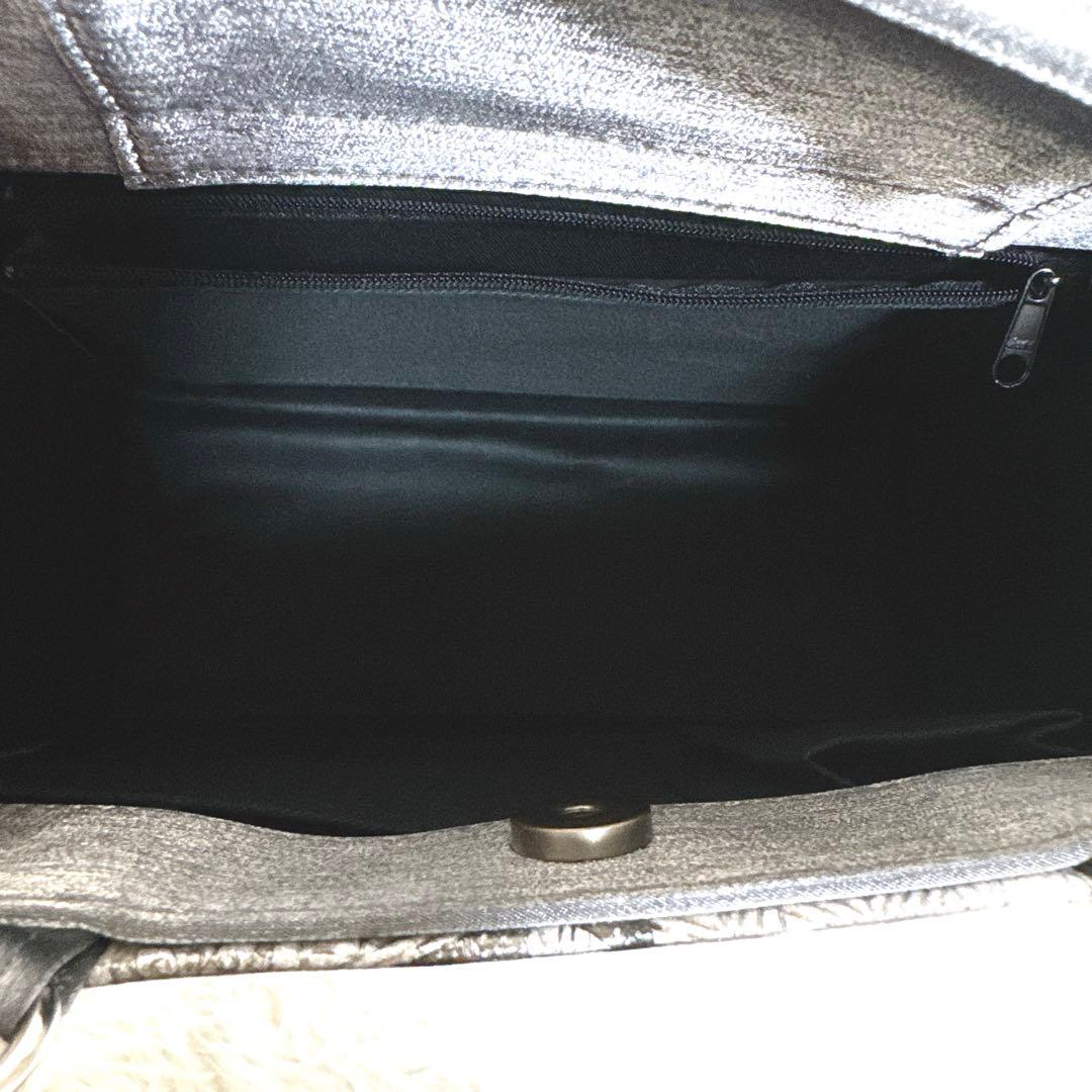 ◆エリス◆シルバー　和柄　和装　高級ハンドバッグ