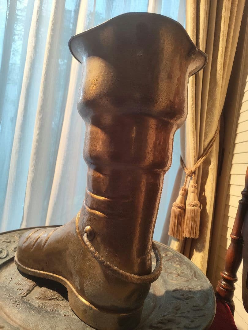 傘立て 銅 真鍮 ブロカント ウエスタンブーツ アンティーク