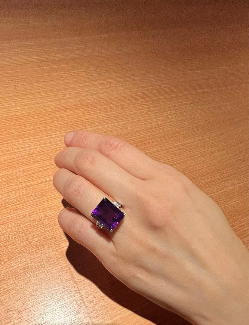 アメジストリング PT900プラチナリング