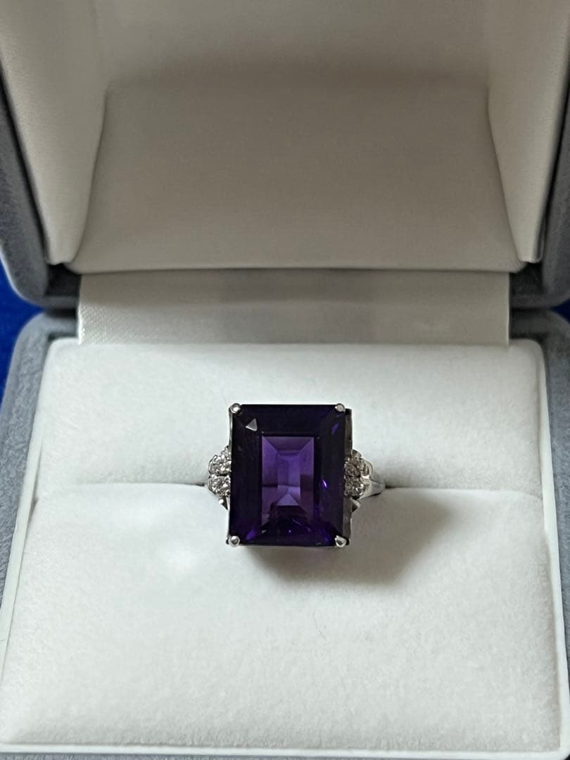 アメジストリング PT900プラチナリング