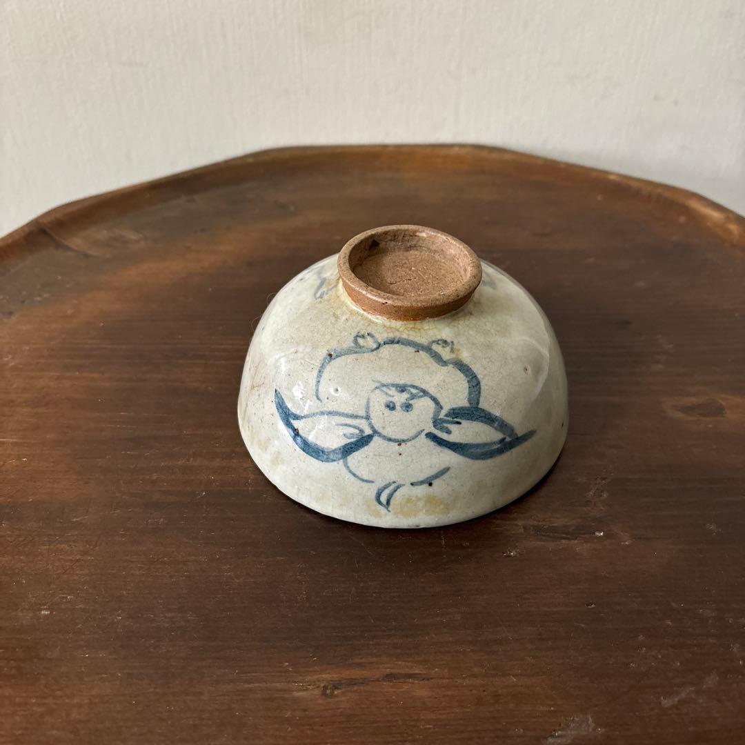 古い染付兎茶碗 うさぎ ウサギ 骨董 柳宗悦 民藝 青山二郎 白洲正子 検