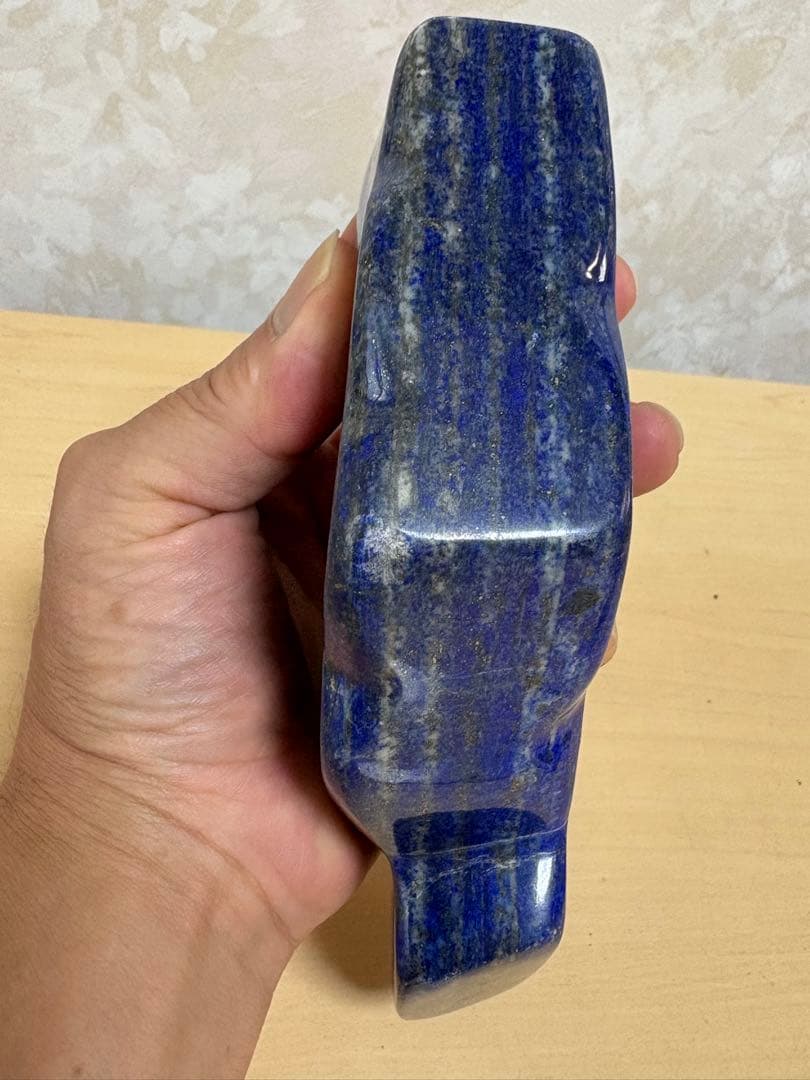 アフガニスタン産 綺麗なラピスラズリ丸磨き約1144g