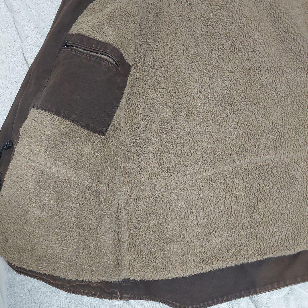 モ*ー様 Carhartt デトロイトジャケット ブラウン メキシコ製 企業ロゴ