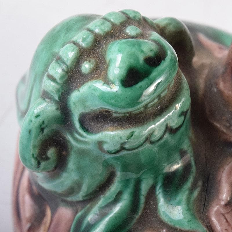 茶道具 九谷焼 九谷岩花造 色絵 獅子 香合 共布 共箱 V R8226 - メルカリ