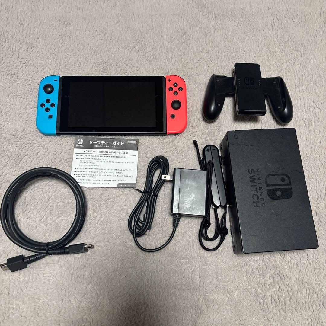 Nintendo Switch 本体 ネオンブルー/レッド箱あり SDカード付