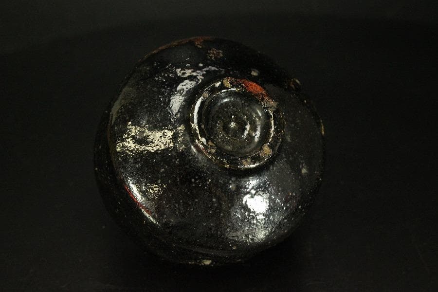 茶道具 黒楽茶碗 野点 小服茶碗(A420)