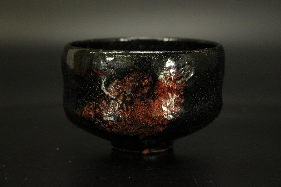 茶道具 黒楽茶碗 野点 小服茶碗(A420)