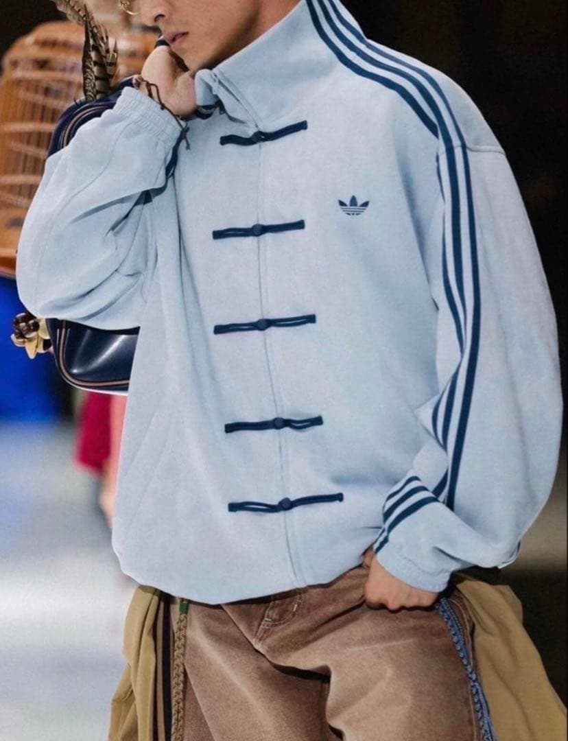 海外限定S Adidas CTT ジャケット ライトブルー KT3846