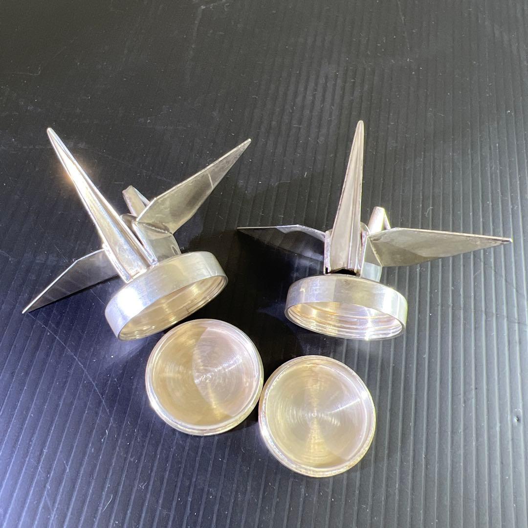 silver950刻印　折鶴ボンボニエール一対　57g 東Y7-0904⭐︎1F