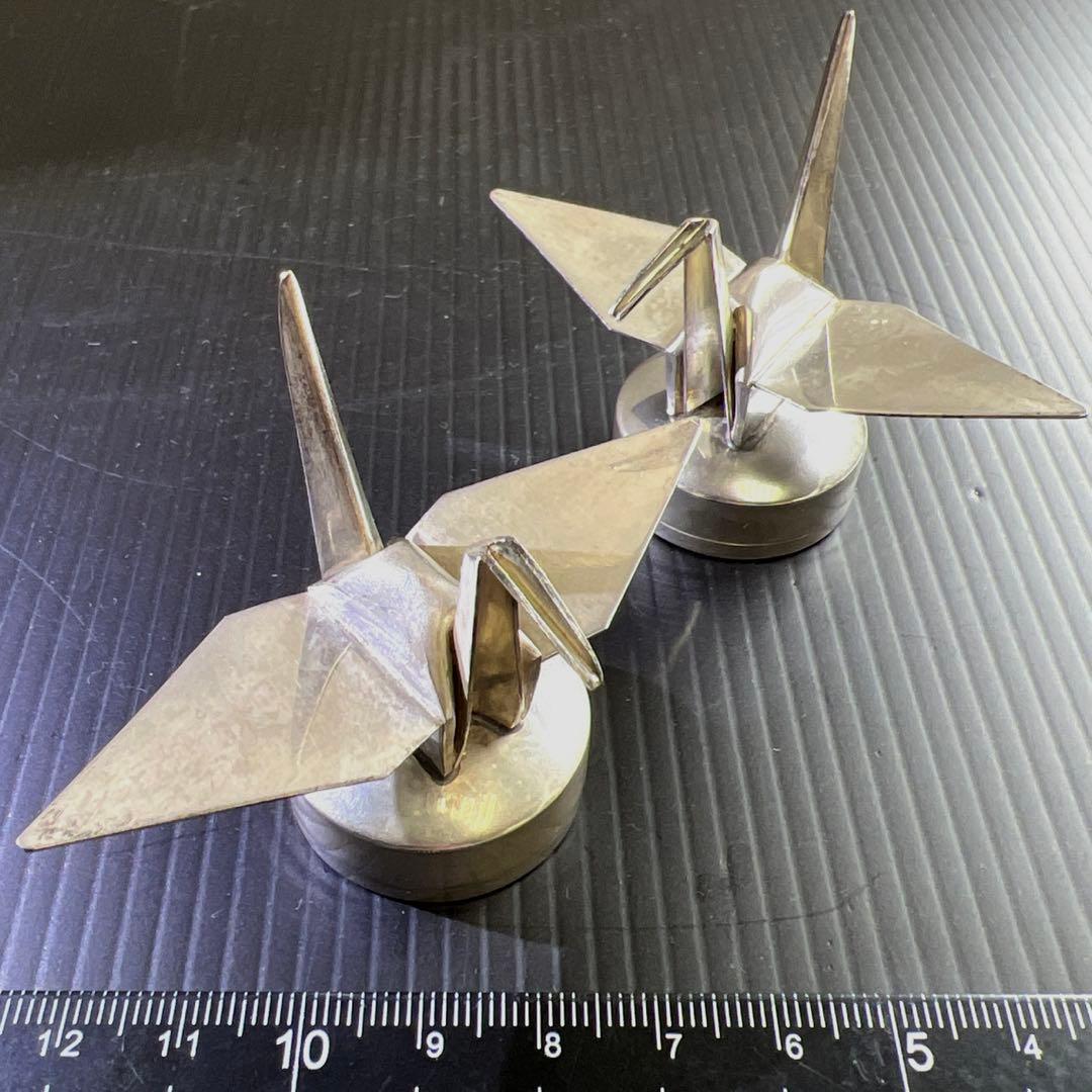 silver950刻印　折鶴ボンボニエール一対　57g 東Y7-0904⭐︎1F